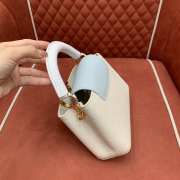 Uubags Louis Vuitton M25339 Capucines mini bag quartz white/bleached blue/snow white 21x14x8cm - 3