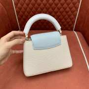 Uubags Louis Vuitton M25339 Capucines mini bag quartz white/bleached blue/snow white 21x14x8cm - 4