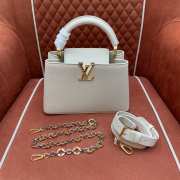 Uubags Louis Vuitton M12936 Capucines BB bag quartz white/bleached blue/snow white - 1