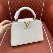 Uubags Louis Vuitton M12936 Capucines BB bag quartz white/bleached blue/snow white - 2