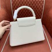 Uubags Louis Vuitton M12936 Capucines MM bag quartz white/bleached blue/snow white 31.5x20x11cm - 6