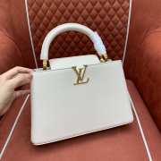 Uubags Louis Vuitton M12936 Capucines MM bag quartz white/bleached blue/snow white 31.5x20x11cm - 5