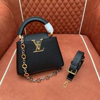 Uubags Louis Vuitton M12936 Capucines Mini Bag In Black 21x14x8cm