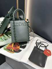 Uubags Loewe A5 2Way Bag Shoulder Bag Leather Khaki 21x17x6cm - 1