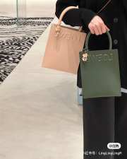 Uubags Loewe A5 2Way Bag Shoulder Bag Leather Khaki 21x17x6cm - 6