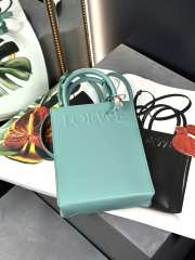 Uubags Loewe A5 2Way Bag Shoulder Bag Leather Light Blue 21x17x6cm - 6
