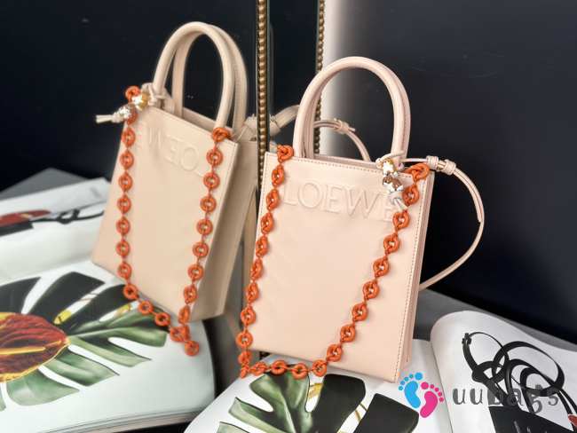 Uubags Loewe A5 2Way Bag Shoulder Bag Leather Light Orange 21x17x6cm - 1