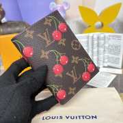 Uubags Louis Vuitton M13424 LV x TM passport cover monogram cherry coated canvas 10x14x2.5cm - 3
