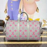 Uubags Louis Vuitton M15023 Keepall Bandoulière 35 Bag Gray/Pink 34x21x16cm - 3