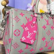 Uubags Louis Vuitton M15023 Keepall Bandoulière 35 Bag Gray/Pink 34x21x16cm - 5