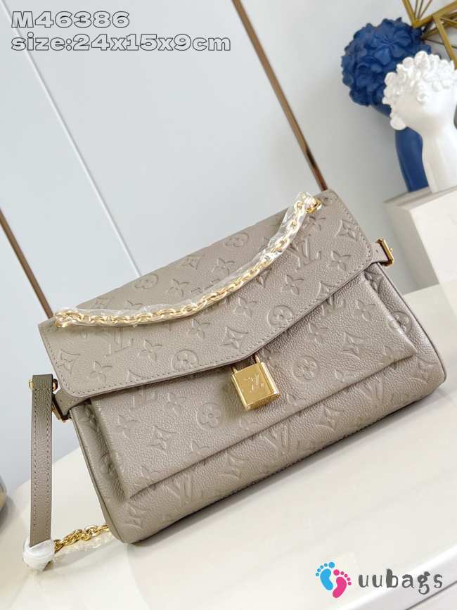 Uubags Louis Vuitton M14973 Anytime Flap Bag Tourterelle Gray 29.5x18.5x9.5cm - 1