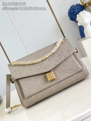 Uubags Louis Vuitton M14973 Anytime Flap Bag Tourterelle Gray 29.5x18.5x9.5cm