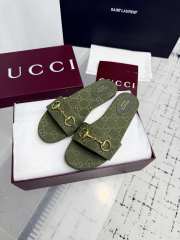 Uubags Gucci slide sandal crafted in GG canvas green - 5