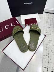 Uubags Gucci slide sandal crafted in GG canvas green - 2