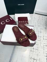 Uubags Gucci slide sandal Rosso Ancora red GG canvas - 6