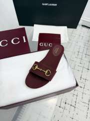 Uubags Gucci slide sandal Rosso Ancora red GG canvas - 4