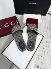 Uubags Gucci mules with light gold Horsebit in blue GG canvas - 2