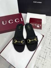 Uubags Gucci slide sandal Rosso Ancora black GG canvas - 1