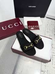 Uubags Gucci slide sandal Rosso Ancora black GG canvas - 6