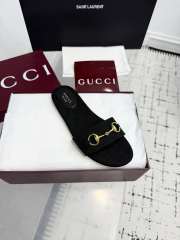 Uubags Gucci slide sandal Rosso Ancora black GG canvas - 5