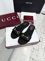 Uubags Gucci slide sandal Rosso Ancora black GG canvas - 3