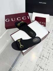 Uubags Gucci slide sandal Rosso Ancora black GG canvas - 4