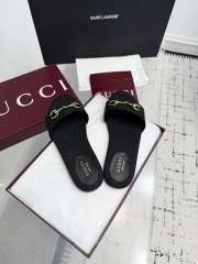 Uubags Gucci slide sandal Rosso Ancora black GG canvas - 2