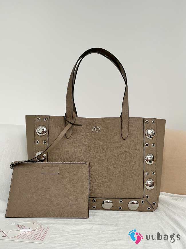 Uubags Valentino Garavani Nellcôte shopping bag in grey 40x30x13cm - 1