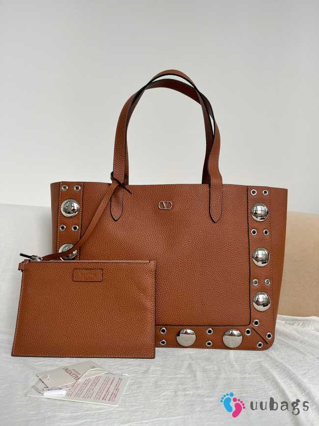 Uubags Valentino Garavani Nellcôte shopping bag in brown 40x30x13cm - 1