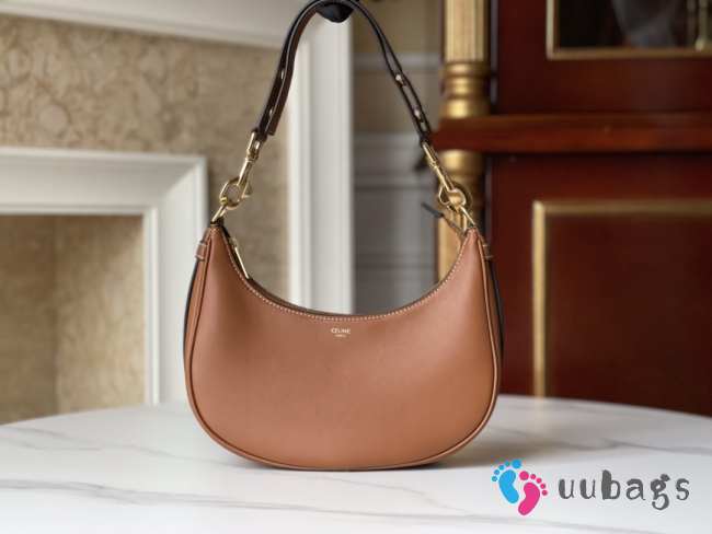 Uubags Celine Medium Ava Strap Bag in Brown Smooth Calfskin 24.5x17x9cm - 1