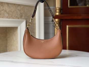 Uubags Celine Medium Ava Strap Bag in Brown Smooth Calfskin 24.5x17x9cm