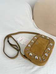 Uubags Valentino Garavani Nellcôte Shoulder Bag In Tan Suede 23x16x6cm - 4