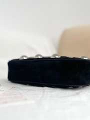 Uubags Valentino Garavani Nellcôte Shoulder Bag In Black Suede 23x16x6cm - 6
