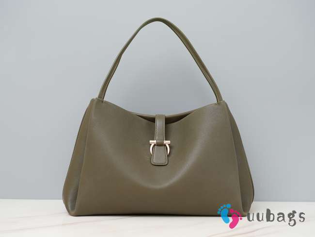 Uubags Ferragamo tote bag in olive green 38x26x17cm - 1