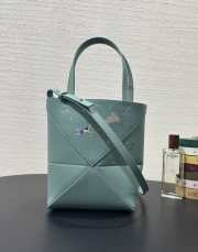 Uubags Loewe Suna Fujita x Loewe Squid Mini Puzzle Fold Leather Tote Bag In Blue 20x16.5x9.5cm - 1