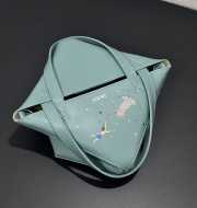Uubags Loewe Suna Fujita x Loewe Squid Mini Puzzle Fold Leather Tote Bag In Blue 20x16.5x9.5cm - 5
