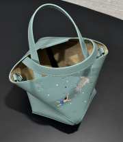 Uubags Loewe Suna Fujita x Loewe Squid Mini Puzzle Fold Leather Tote Bag In Blue 20x16.5x9.5cm - 4