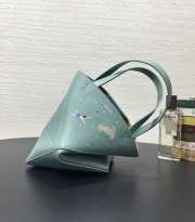 Uubags Loewe Suna Fujita x Loewe Squid Mini Puzzle Fold Leather Tote Bag In Blue 20x16.5x9.5cm - 3