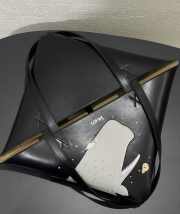 Uubags Loewe Suna Fujita x Loewe Squid Mini Puzzle Fold Leather Tote Bag In Black 20x16.5x9.5cm - 4