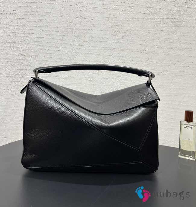 Uubags Loewe large Puzzle Edge bag in black classic calfskin 32.5x14.5x23.5cm - 1