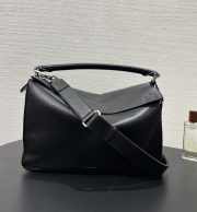 Uubags Loewe large Puzzle Edge bag in black classic calfskin 32.5x14.5x23.5cm - 6