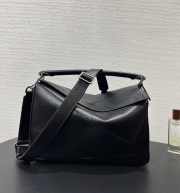 Uubags Loewe large Puzzle Edge bag in black classic calfskin 32.5x14.5x23.5cm - 3
