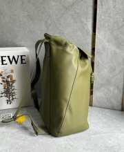 Uubags Loewe Flamenco backpack in olive shiny supple calfskin 36x16x40cm - 5