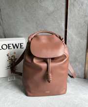 Uubags Loewe Flamenco backpack in brownie shiny supple calfskin 36x16x40cm - 3