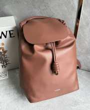 Uubags Loewe Flamenco backpack in brownie shiny supple calfskin 36x16x40cm - 4