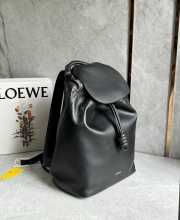 Uubags Loewe Flamenco backpack in black shiny supple calfskin 36x16x40cm - 6
