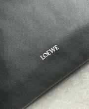 Uubags Loewe Flamenco backpack in black shiny supple calfskin 36x16x40cm - 4