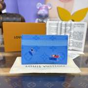 Uubags Louis Vuitton M14862 Double Card Wallet In Blue Lagoon 11x7x1.5cm - 5
