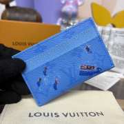 Uubags Louis Vuitton M14862 Double Card Wallet In Blue Lagoon 11x7x1.5cm - 4
