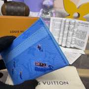 Uubags Louis Vuitton M14862 Double Card Wallet In Blue Lagoon 11x7x1.5cm - 3
